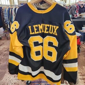 Pittsburg Penguins 1990s CCM Masaka #66 Mario Lemieux Hockey Jersey
